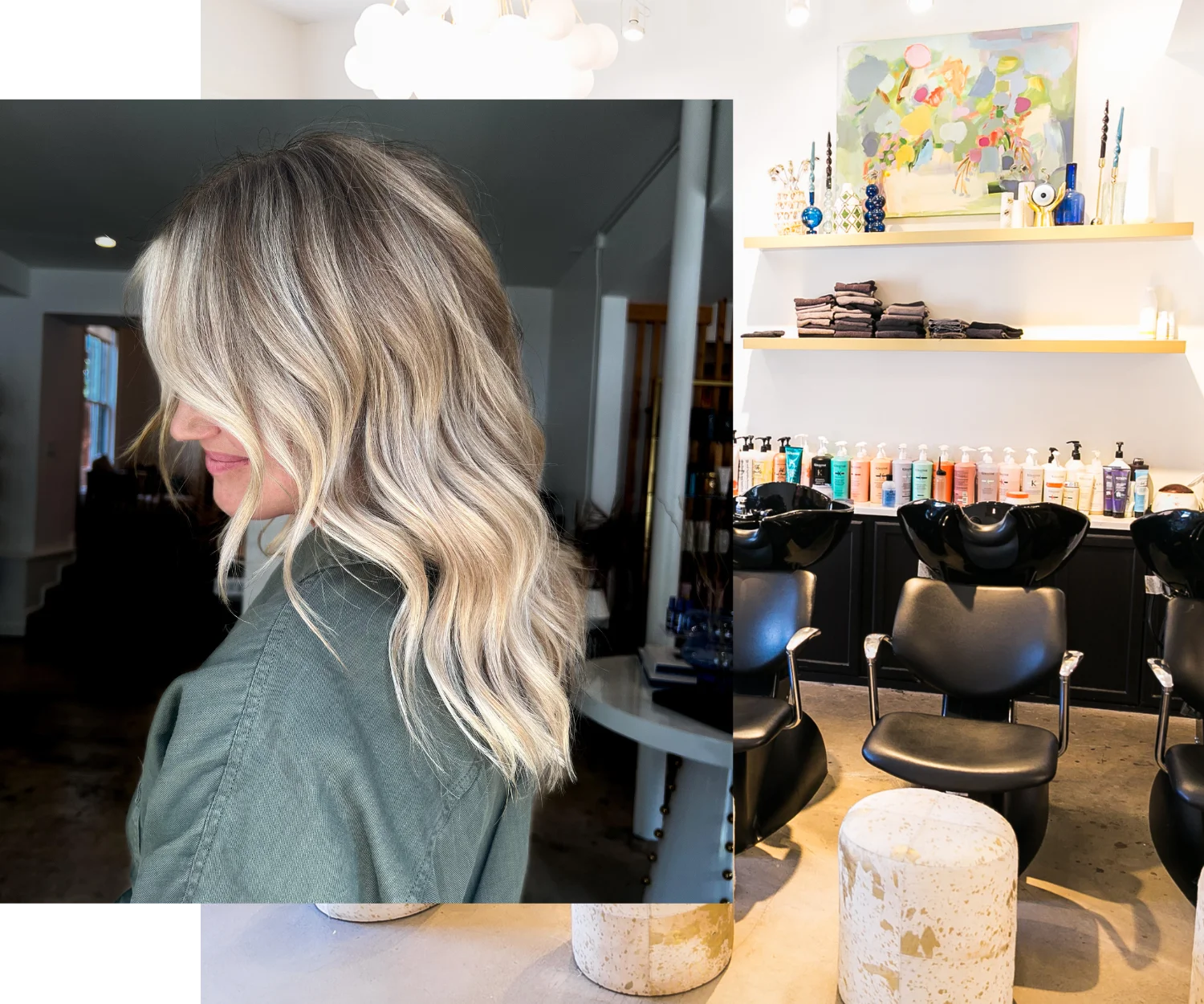 Blonde color service at Tribe Hair Company